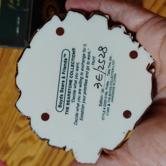 1993 THE BOYDS COLLECTION...TAKE THIS JOB RESIN BEAR FIGURINE. - Picture 6 of 12